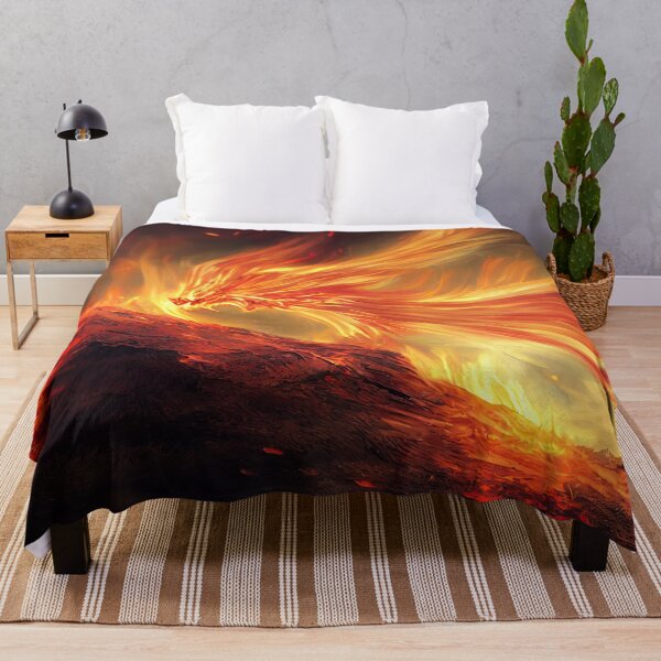 Item preview, Fire Dragon Ignited 4K Wallpaper Landscape of Volcano Lava Fire and Flames, Pyro designed and sold by Fregoulix.