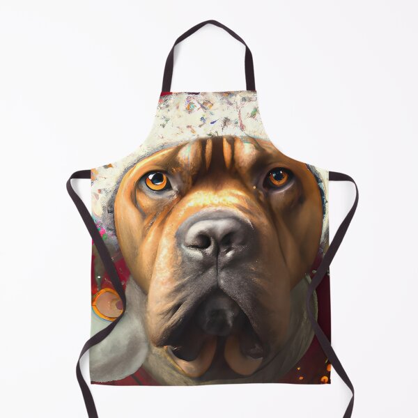 Item preview, Christmas Broholmer Wearing A Santa Hat designed and sold by ZenEverAI.