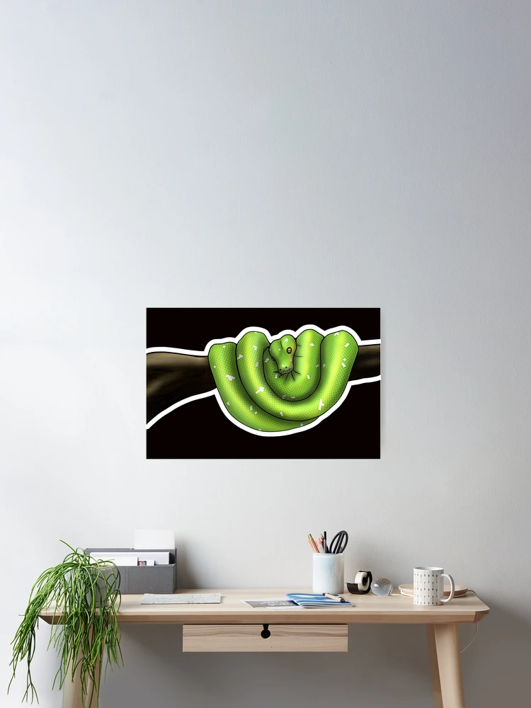 Thumbnail 2 of 3, Poster, Green Tree Python Normal designed and sold by Kirin-Riki.