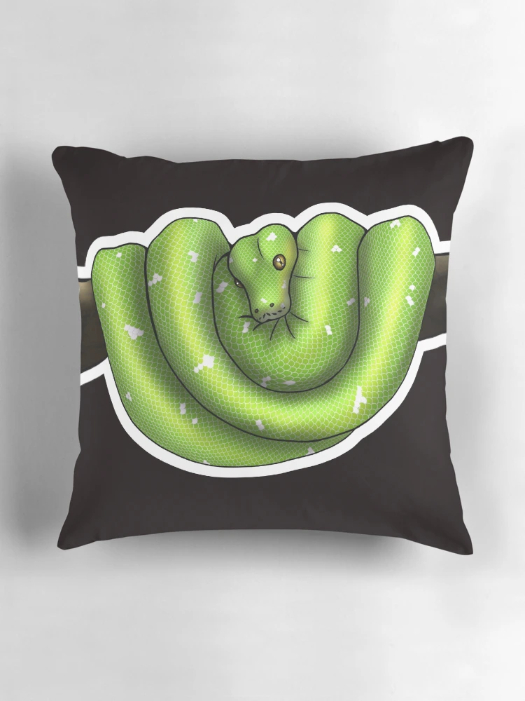 Thumbnail 3 of 4, Pillow, Green Tree Python Normal designed and sold by Kirin-Riki.