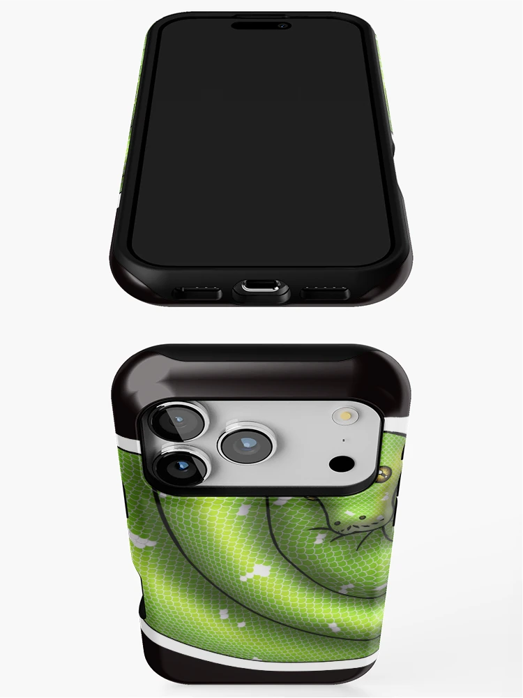 Thumbnail 3 of 4, iPhone Case, Green Tree Python Normal designed and sold by Kirin-Riki.