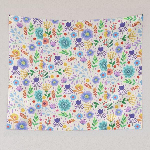 Item preview, Colorful Folksy Flower Pattern designed and sold by Evanka.