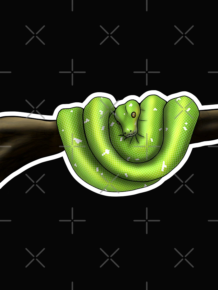 Thumbnail 4 of 4, Boxy T-Shirt, Green Tree Python Normal designed and sold by Kirin-Riki.