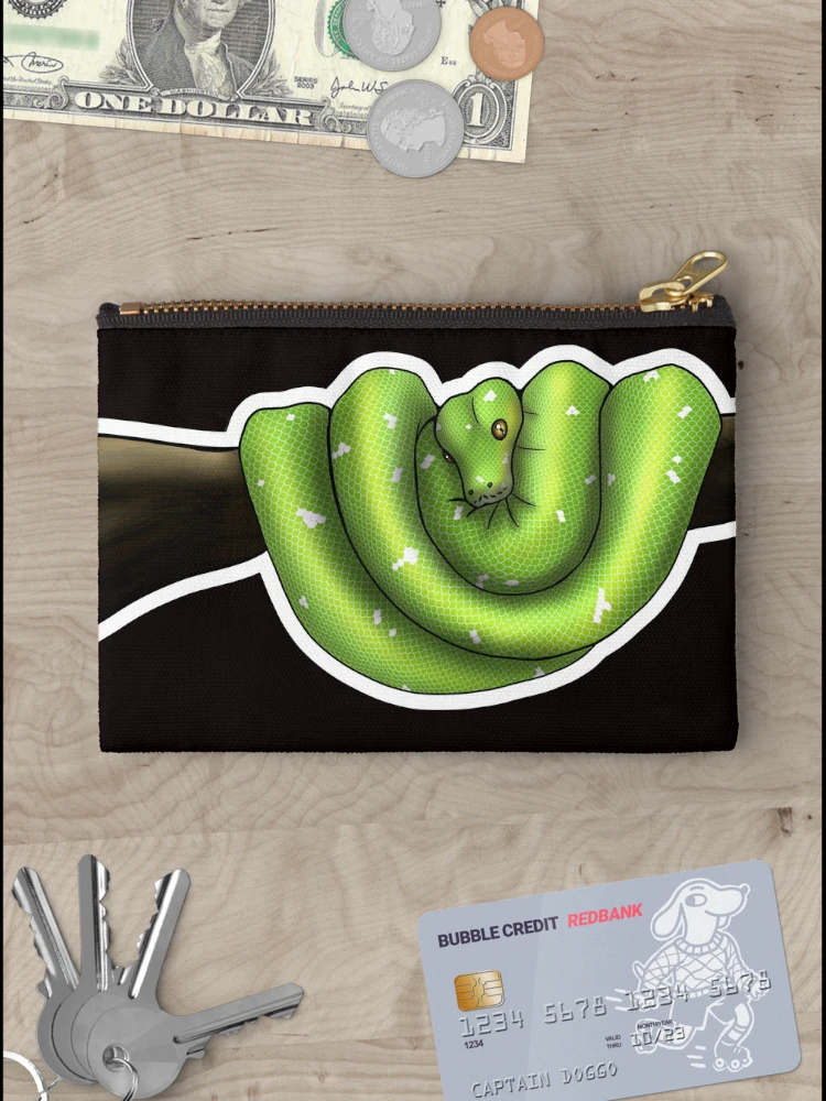 Thumbnail 3 of 4, Zipper Pouch, Green Tree Python Normal designed and sold by Kirin-Riki.
