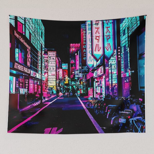 Item preview, Tokyo Street Night Neon Light Poster designed and sold by cricreet.