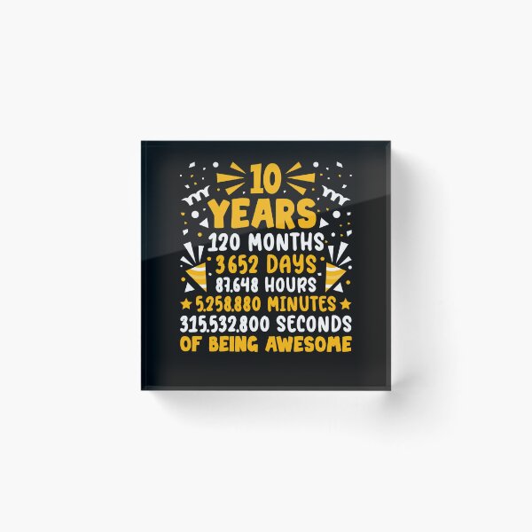 Item preview, 10th Birthday Party 10 Years 120 Months Of Being Awesome designed and sold by Best Designer.