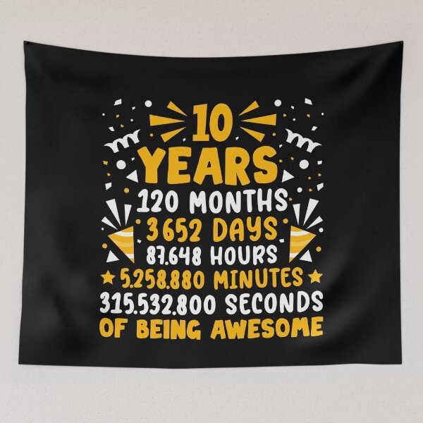 Item preview, 10th Birthday Party 10 Years 120 Months Of Being Awesome designed and sold by Best Designer.