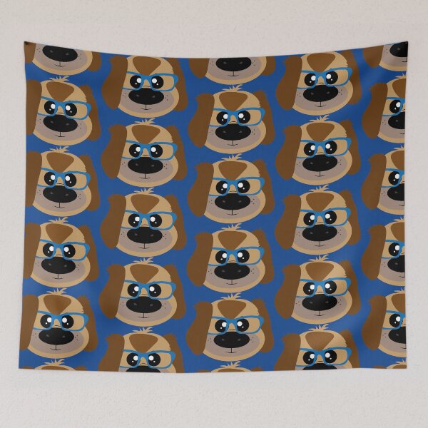 Item preview, Kawaii Cachorro de óculos azul designed and sold by GirlaineSQ.