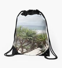 Under the Shade of a Pandanas Drawstring Bag