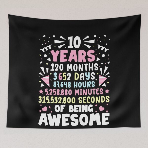 Item preview, 10th Birthday Party 10 Years 120 Months Of Being Awesome designed and sold by Best Designer.