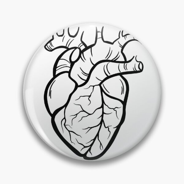 Item preview, heart black on white designed and sold by SaharaaDraws.