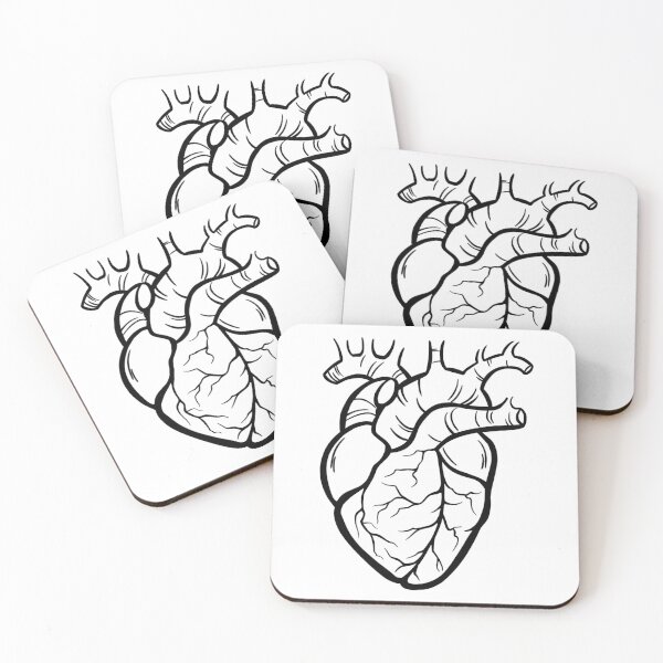 Item preview, heart black on white designed and sold by SaharaaDraws.