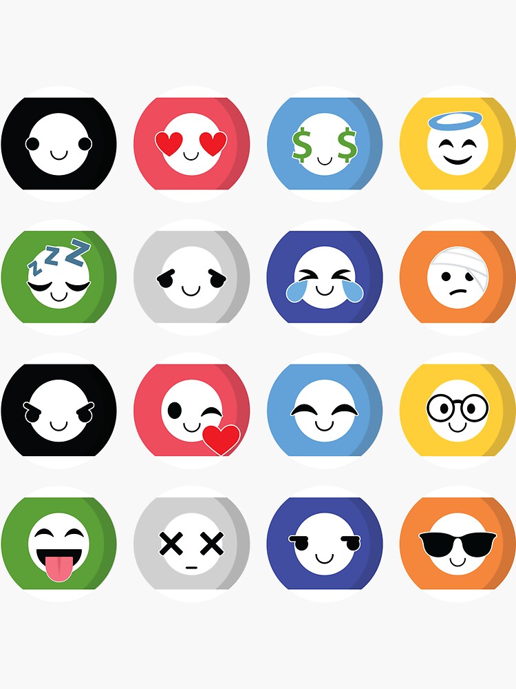 "Billiard Emoji " Sticker for Sale by HippoEmo Redbubble
