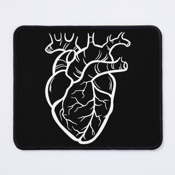 Item preview, heart white on black designed and sold by SaharaaDraws.