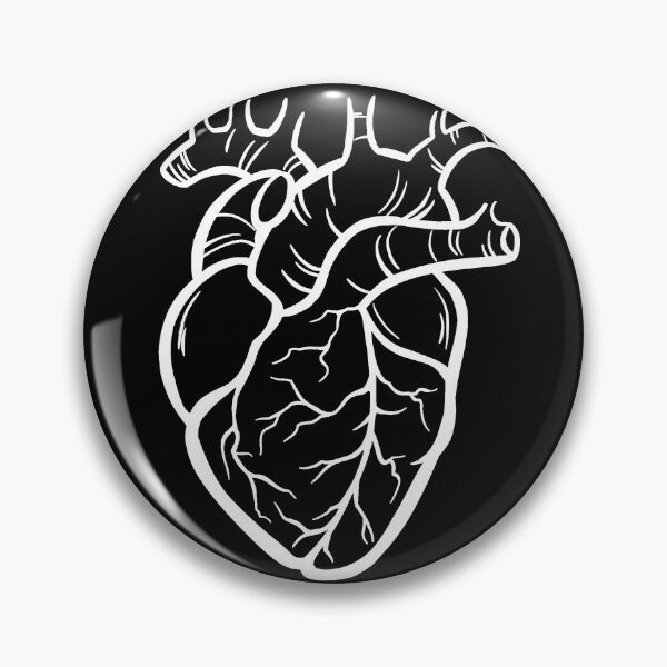 Item preview, heart white on black designed and sold by SaharaaDraws.