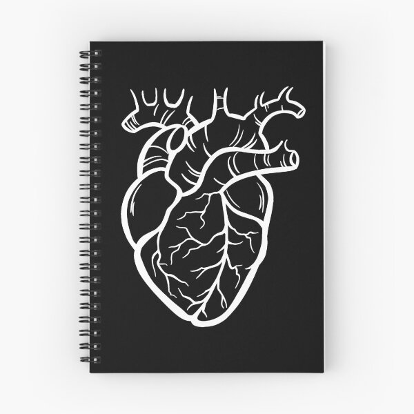 Item preview, heart white on black designed and sold by SaharaaDraws.