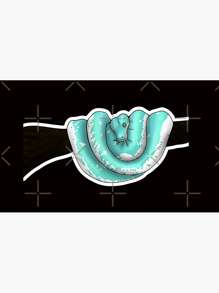 Thumbnail 4 of 4, Coffee Mug, Green Tree Python Super Blue designed and sold by Kirin-Riki.