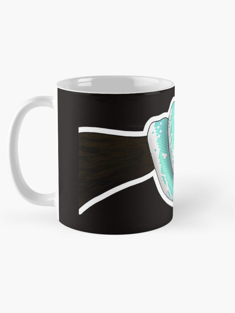 Thumbnail 5 of 6, Coffee Mug, Green Tree Python Super Blue designed and sold by Kirin-Riki.