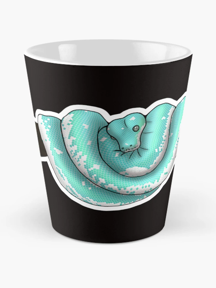 Thumbnail 2 of 4, Coffee Mug, Green Tree Python Super Blue designed and sold by Kirin-Riki.