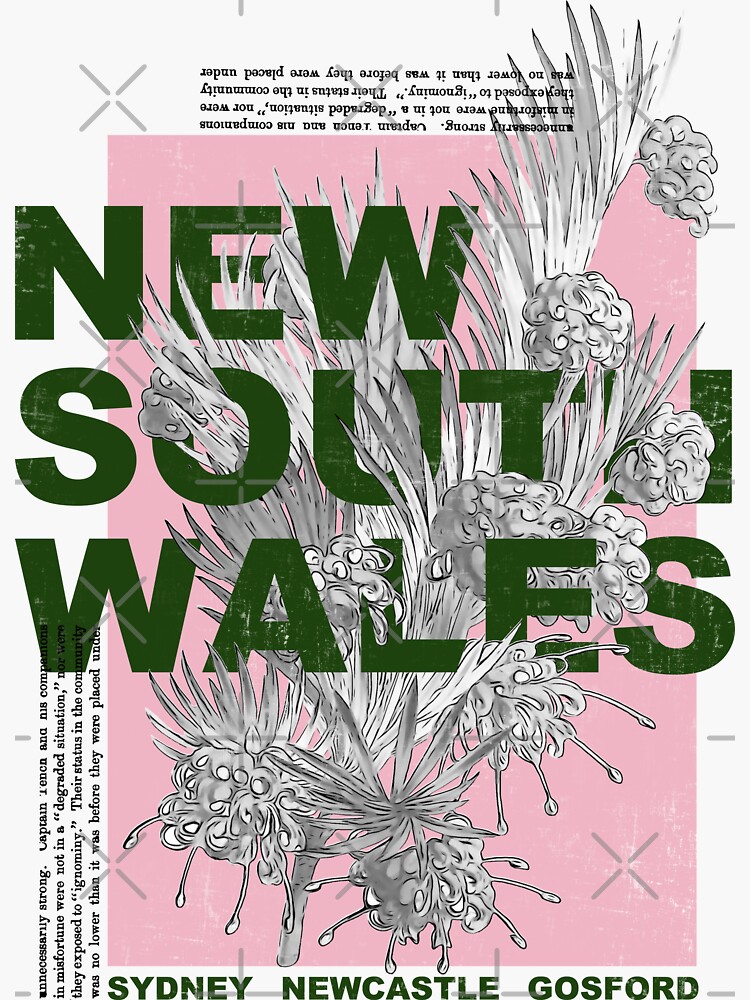 Thumbnail 3 of 3, Sticker, New South Wales Australia designed and sold by 18pm.