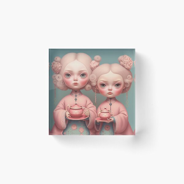 Sakura kimono Girls Acrylic Block