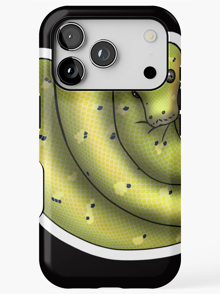 Thumbnail 1 of 4, iPhone Case, Green Tree Python High Yellow designed and sold by Kirin-Riki.