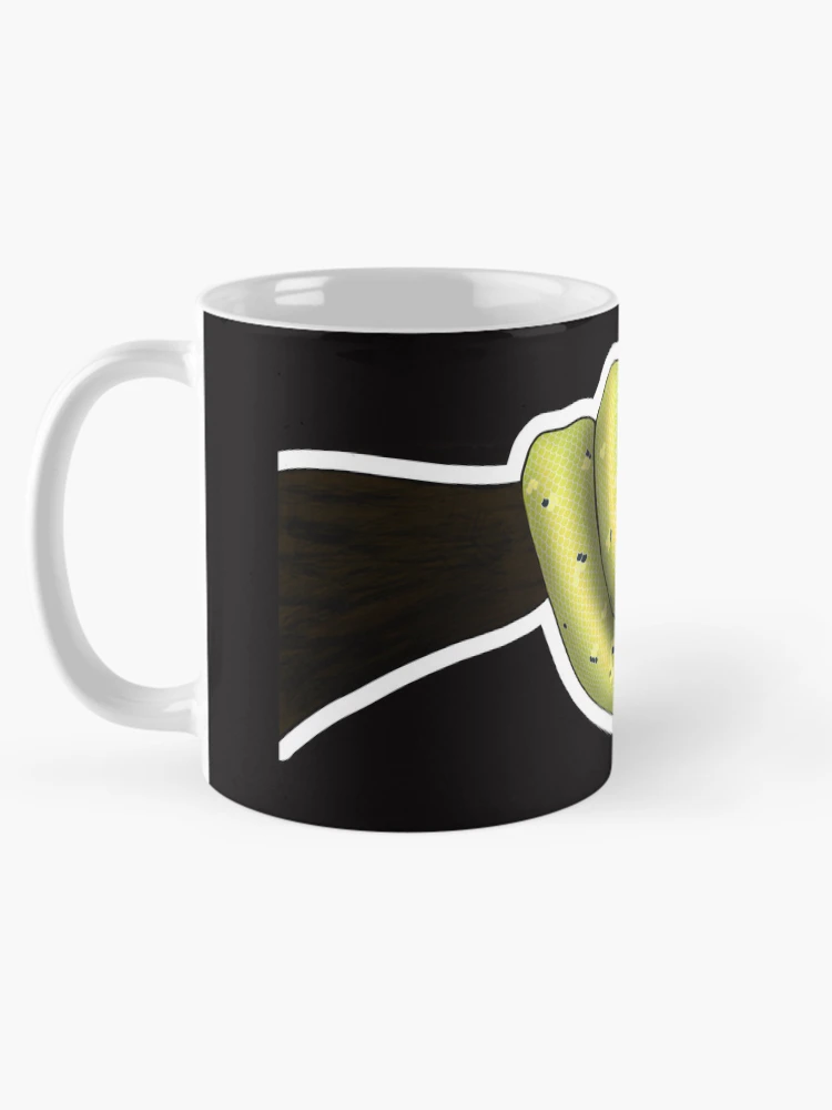 Thumbnail 5 of 6, Coffee Mug, Green Tree Python High Yellow designed and sold by Kirin-Riki.