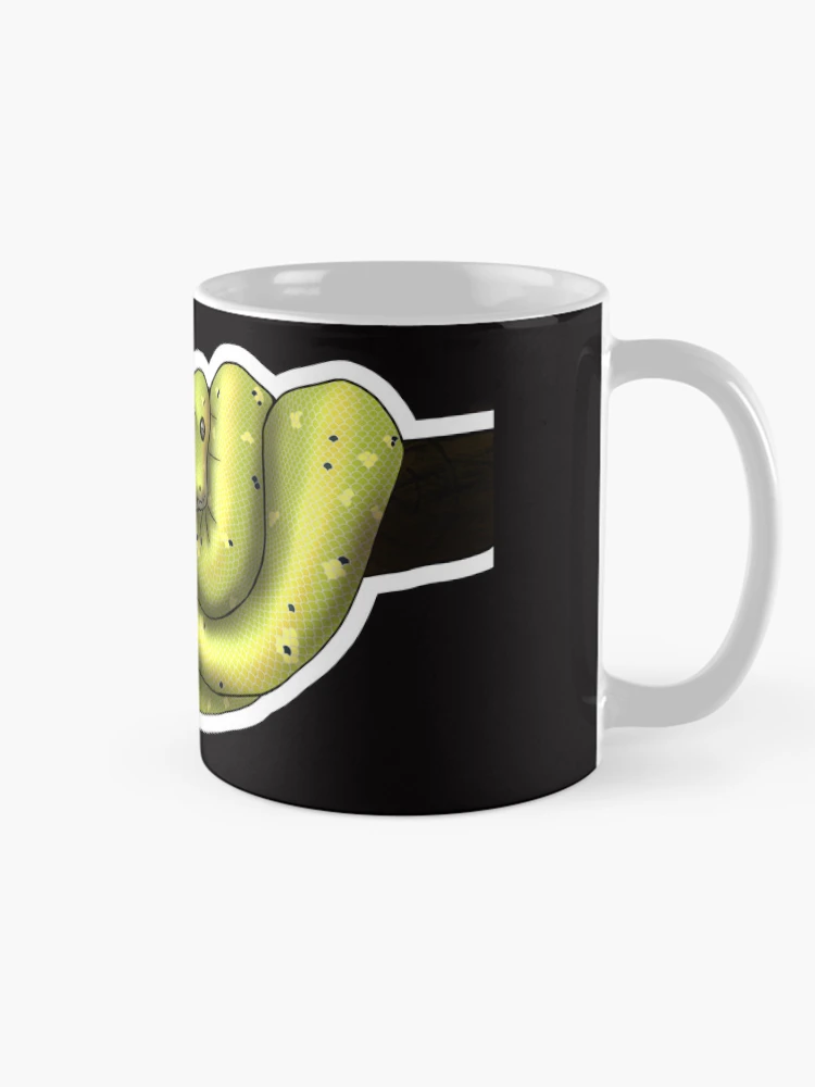Thumbnail 3 of 6, Coffee Mug, Green Tree Python High Yellow designed and sold by Kirin-Riki.