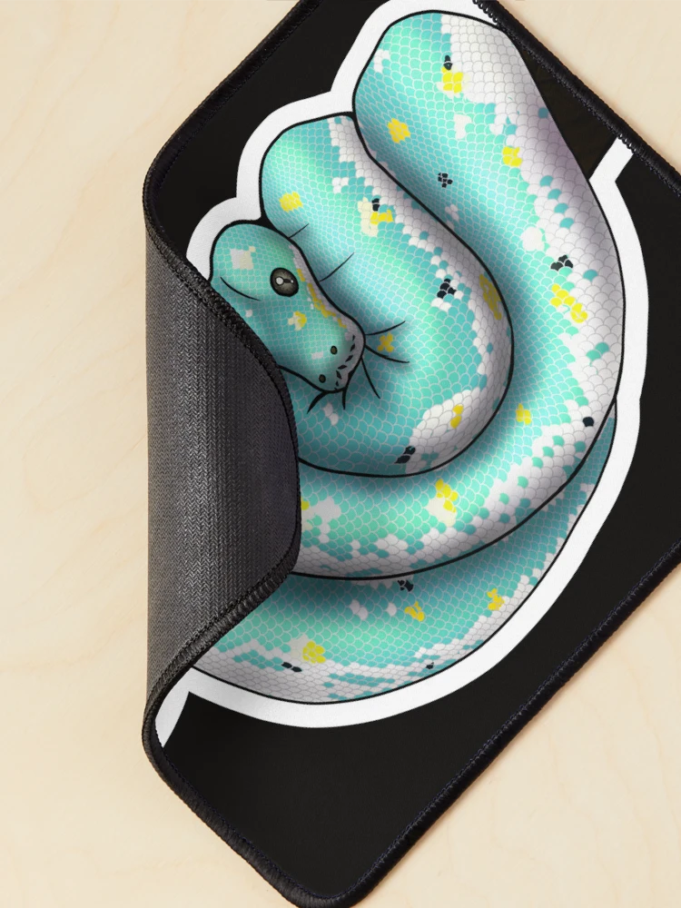 Thumbnail 2 of 5, Mouse Pad, Green Tree Python Calico designed and sold by Kirin-Riki.