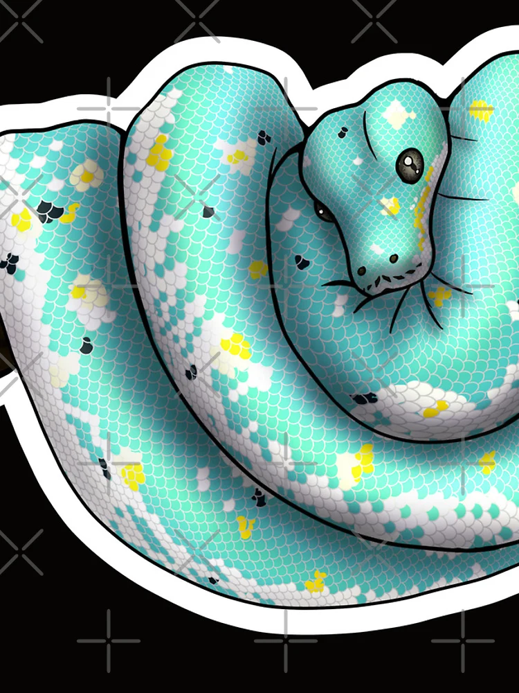 Thumbnail 4 of 4, iPhone Case, Green Tree Python Calico designed and sold by Kirin-Riki.