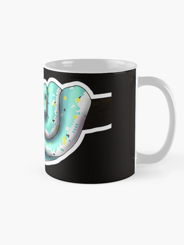 Thumbnail 3 of 6, Coffee Mug, Green Tree Python Calico designed and sold by Kirin-Riki.