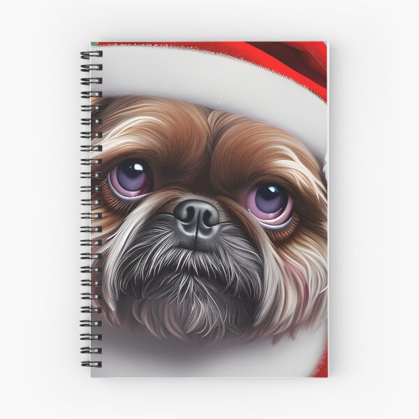 Item preview, Christmas Brussels Griffon Wearing A Santa Hat designed and sold by ZenEverAI.