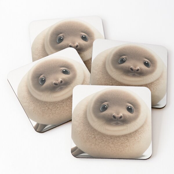 Item preview, Fuzzy Baby Seal designed and sold by GummywormDesign.