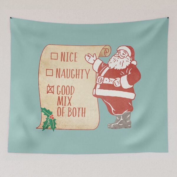 Item preview, Nice or Naughty Funny Santa List designed and sold by TeesbyDD.