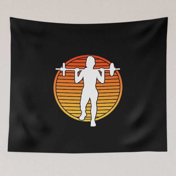 Item preview, Retro Girl Workout For Lift Weghts Lovers Cool Design designed and sold by DadJokeDescript.