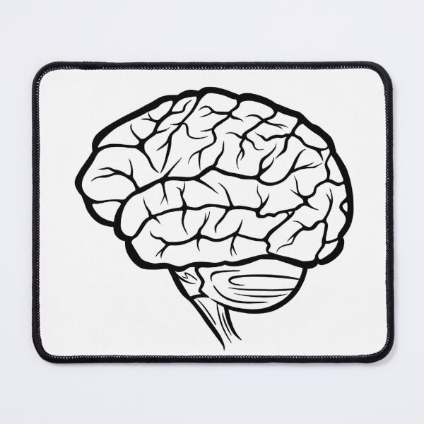Item preview, brain in black and white designed and sold by SaharaaDraws.