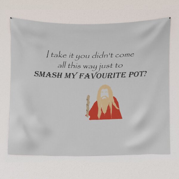 Item preview, Old Merlin Emrys Funny Quotes "I take it you didn't come all this way just to smash my favourite pot?"  designed and sold by wintttt4257.