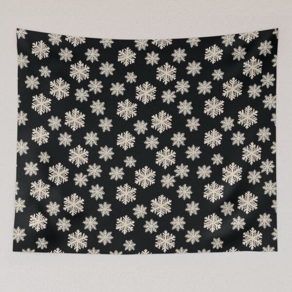 Item preview, Black Winter Simple Snowflake Pattern designed and sold by JABG-01.