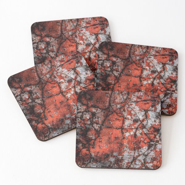 Item preview, Rusty, cracked old red metal surface wallpaper designed and sold by patterncrow.