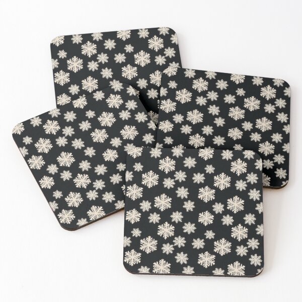 Item preview, Black Winter Simple Snowflake Pattern designed and sold by JABG-01.