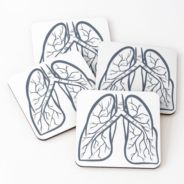 Item preview, lungs blue on white designed and sold by SaharaaDraws.