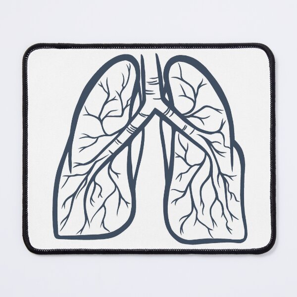 Item preview, lungs blue on white designed and sold by SaharaaDraws.