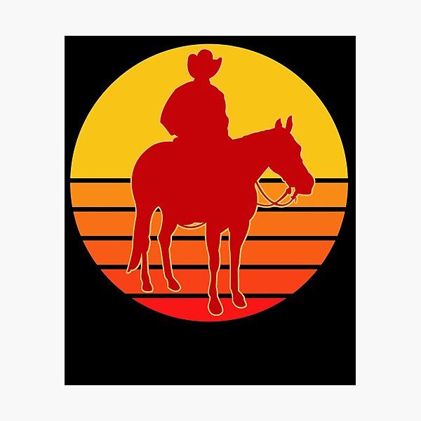 Aperçu de l'œuvre Idée de cadeau de Noël Cowboy créatif pour les amis qui aiment les chevaux créée et vendue par DadJokeDescript.