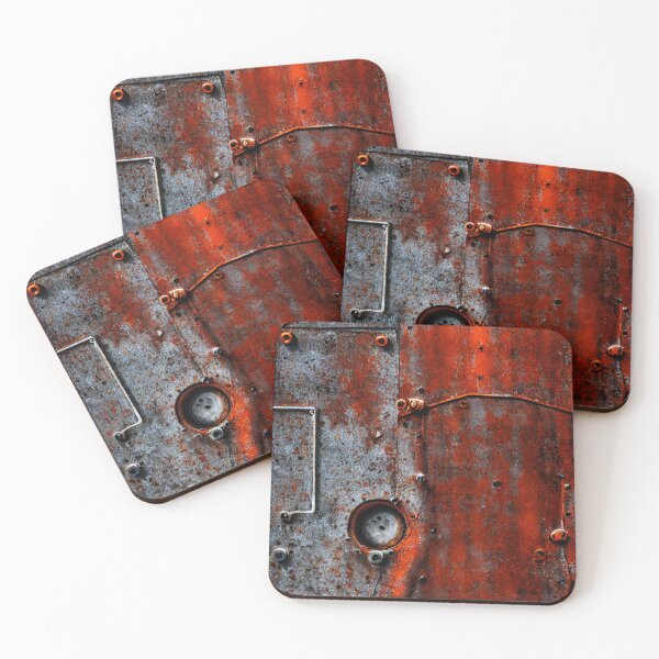 Item preview, Rusty old red metal surface wallpaper designed and sold by patterncrow.