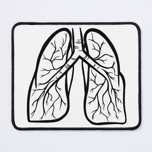 Item preview, lungs in black and white designed and sold by SaharaaDraws.