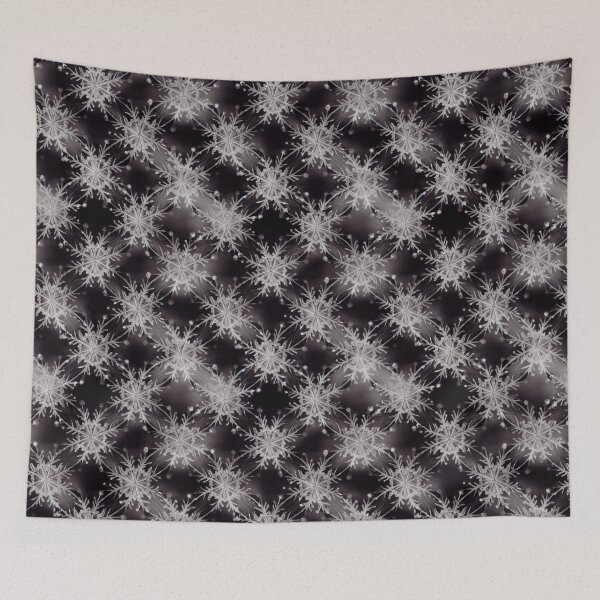 Item preview, Black Winter Simple Snowflake Pattern designed and sold by JABG-01.