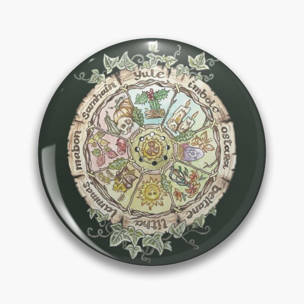 Item preview, Wheel of the year art, wicca and pagan holiday for witches designed and sold by esmavart.