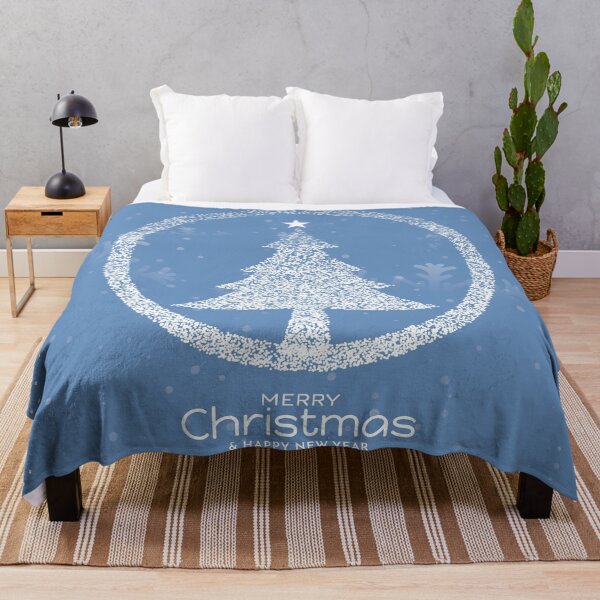 Item preview, Merry Christmas festival soft blue greeting designed and sold by Palteeshop.