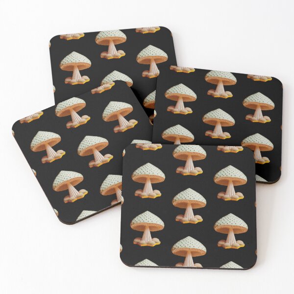 Artikelvorschau, Pastel Minimalistic Whimsical Magic Mushrooms - 3D entworfen und verkauft von The Oracle of Surrealism Sublime Consciousness.