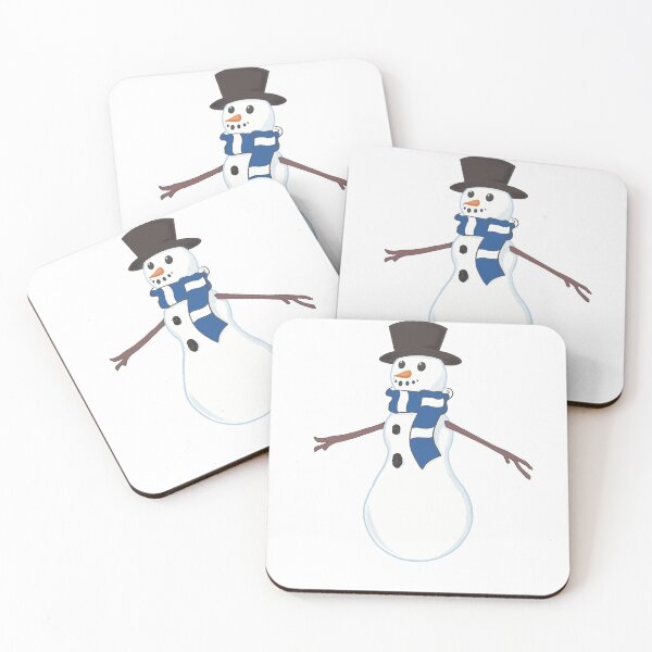 Item preview, Football Snowman Wearing Toffees Scarf designed and sold by ShelleebeeArt.
